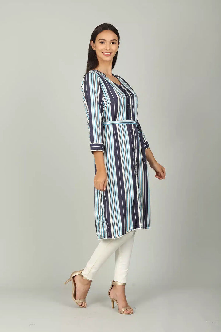 Blue Stripe Long Tunic