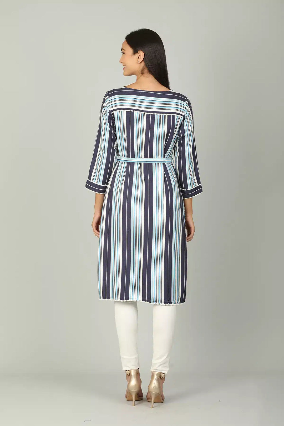 Blue Stripe Long Tunic