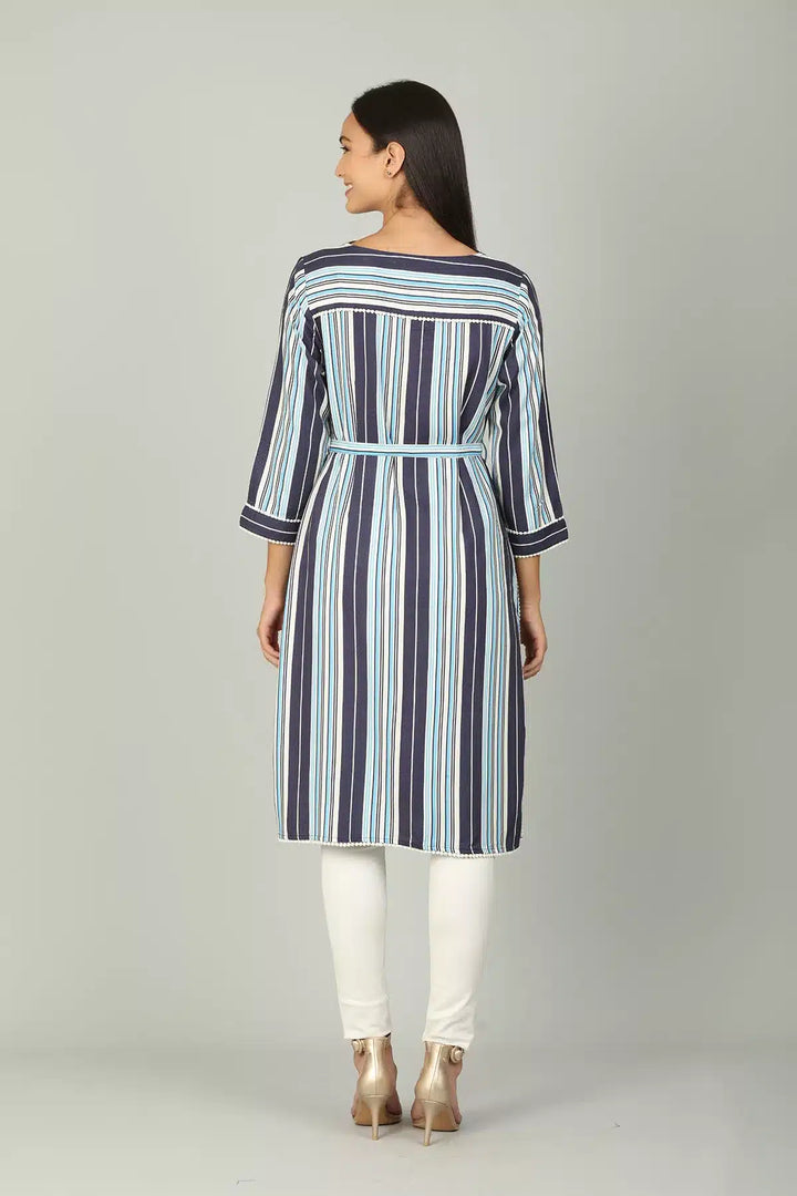 Blue Stripe Long Tunic
