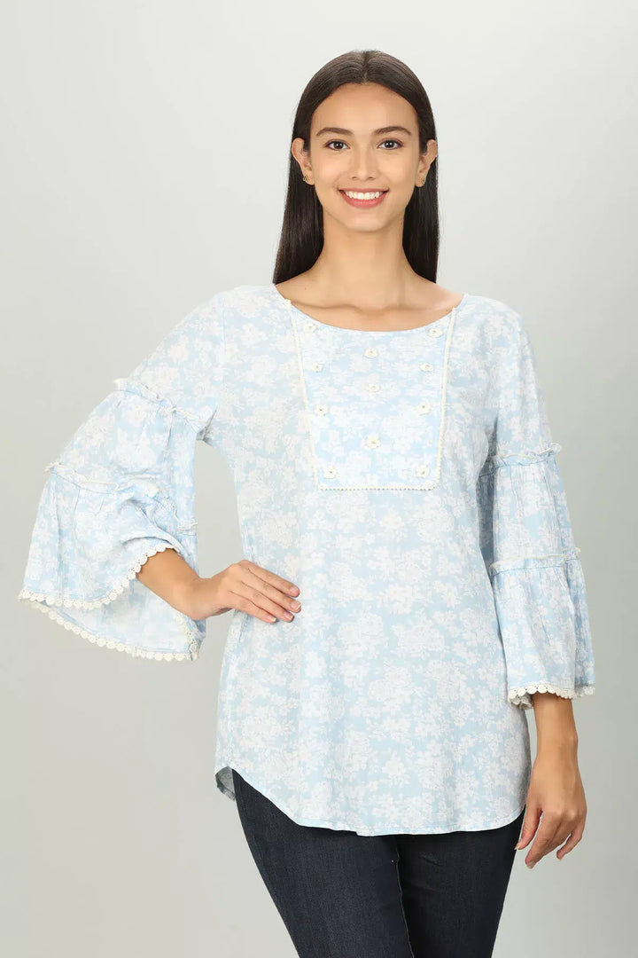 Embellished Yoke Top