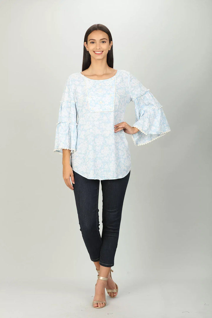 Embellished Yoke Top