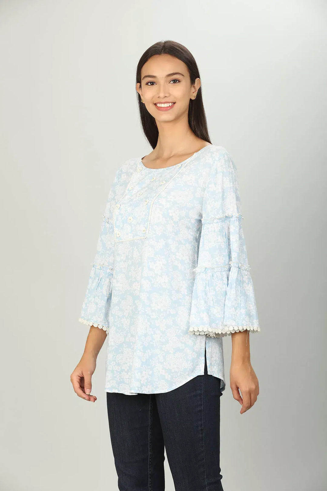 Embellished Yoke Top
