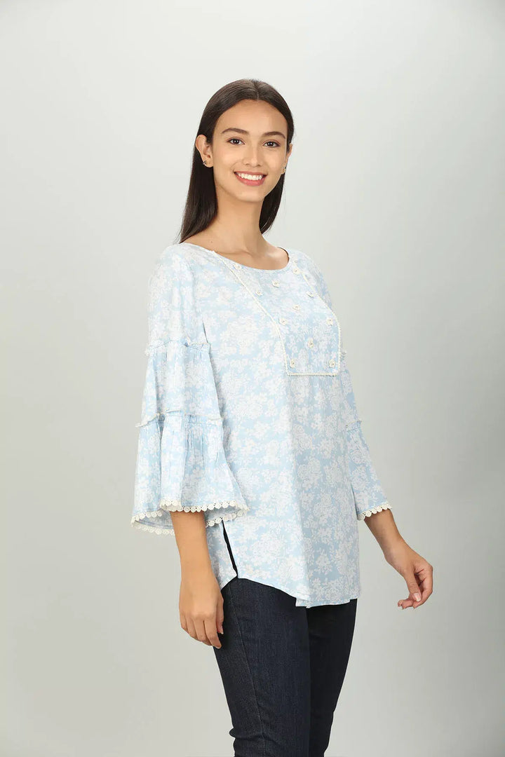 Embellished Yoke Top
