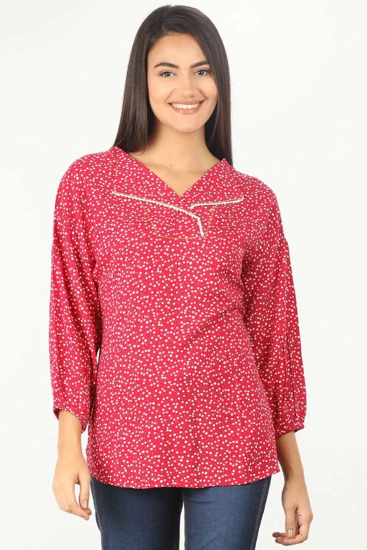 PINK COLLARED TOP