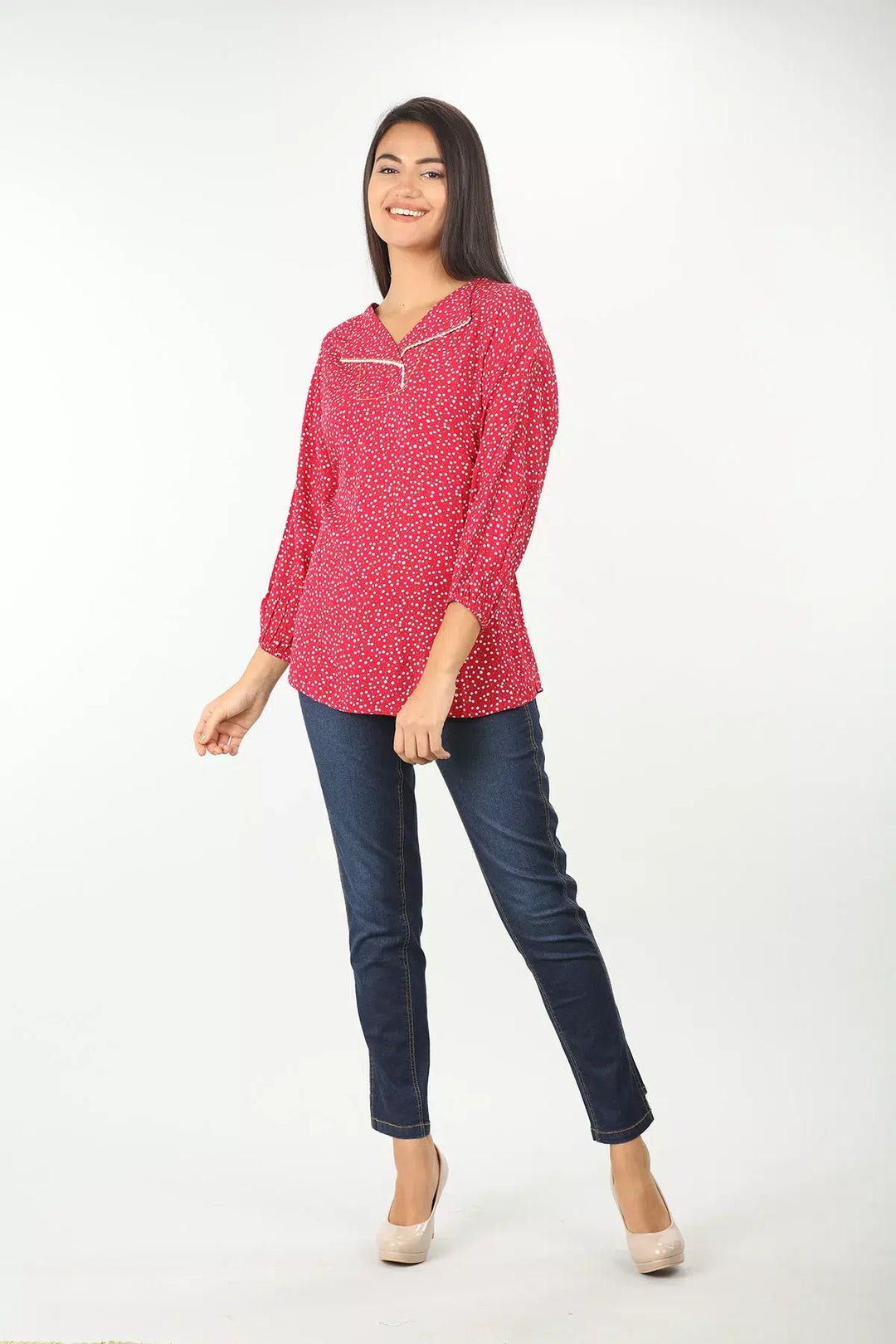 PINK COLLARED TOP