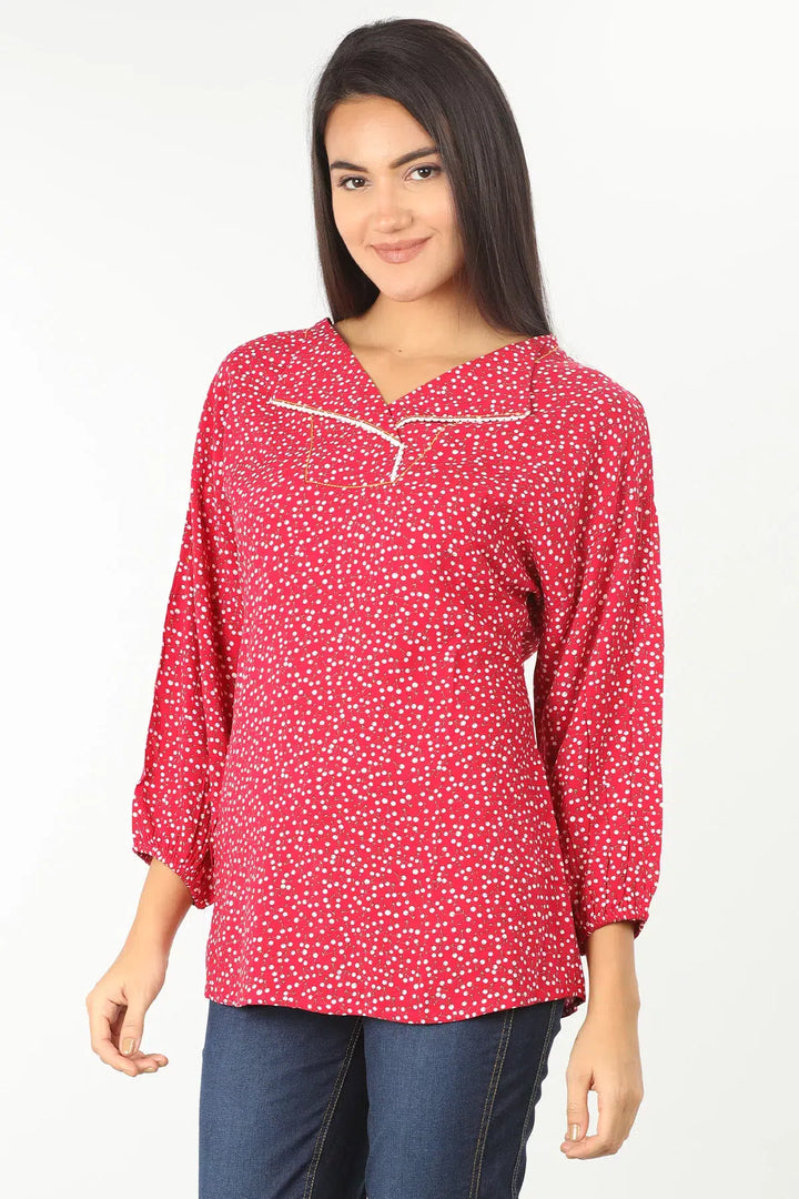 PINK COLLARED TOP