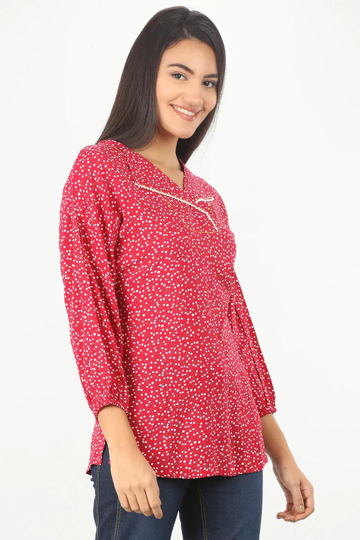 PINK COLLARED TOP