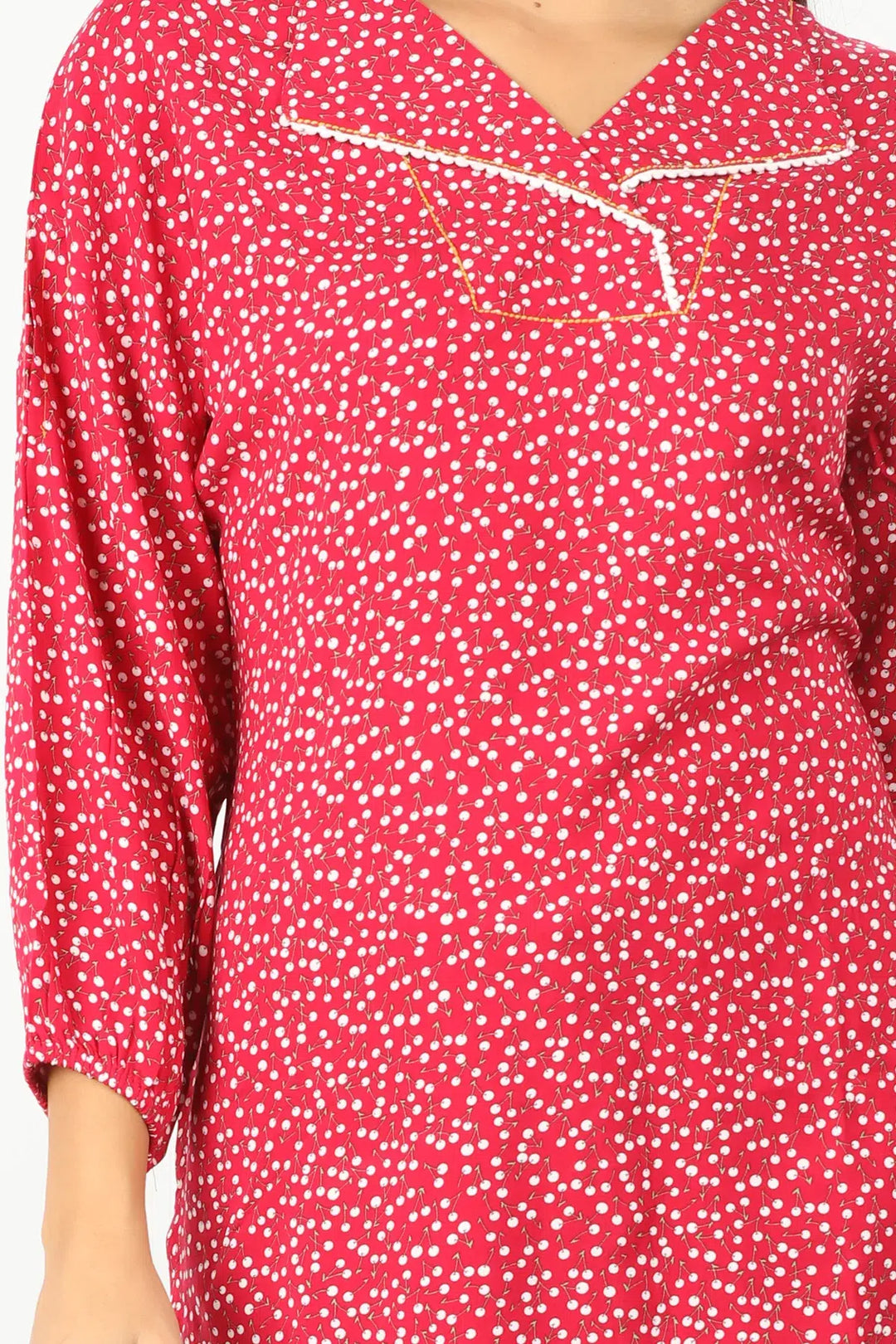 PINK COLLARED TOP