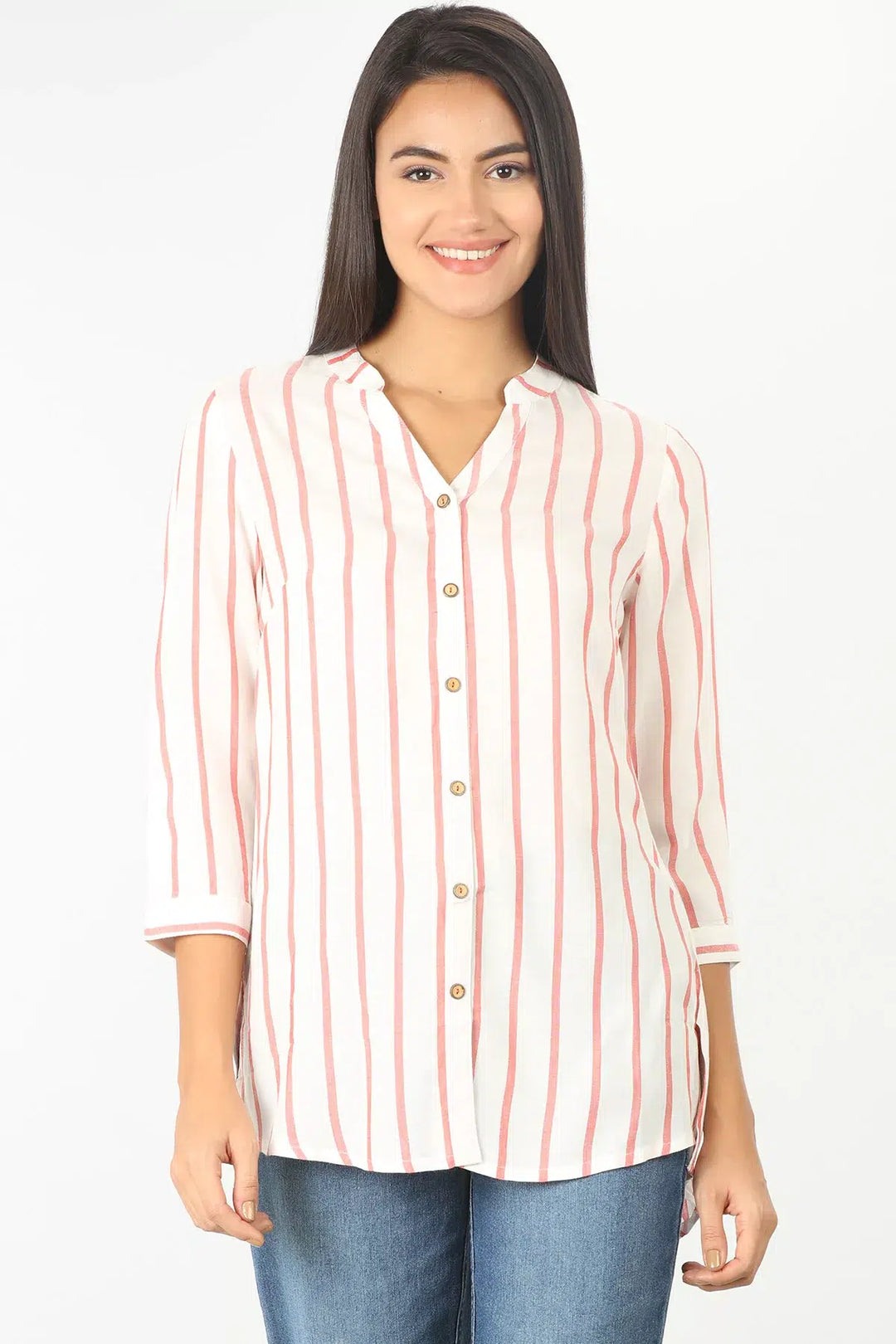 WHITE STRIPED SHIRT