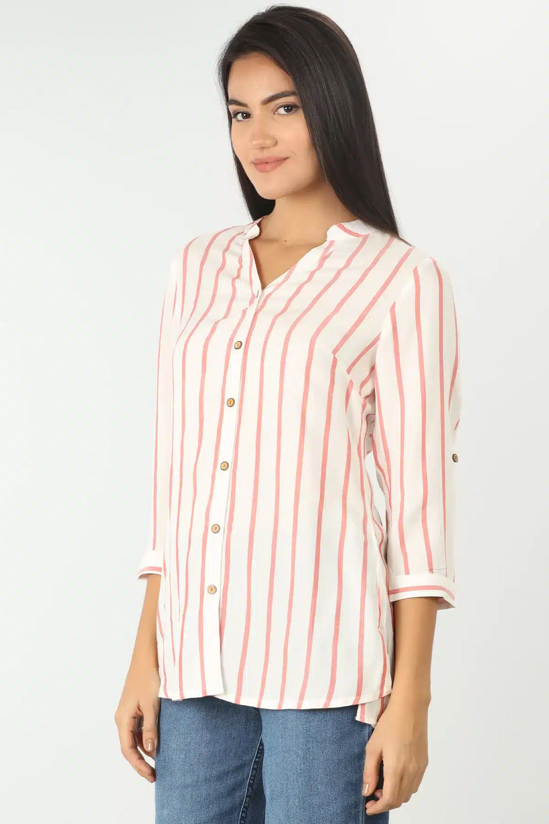 WHITE STRIPED SHIRT