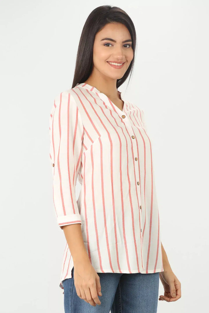 WHITE STRIPED SHIRT