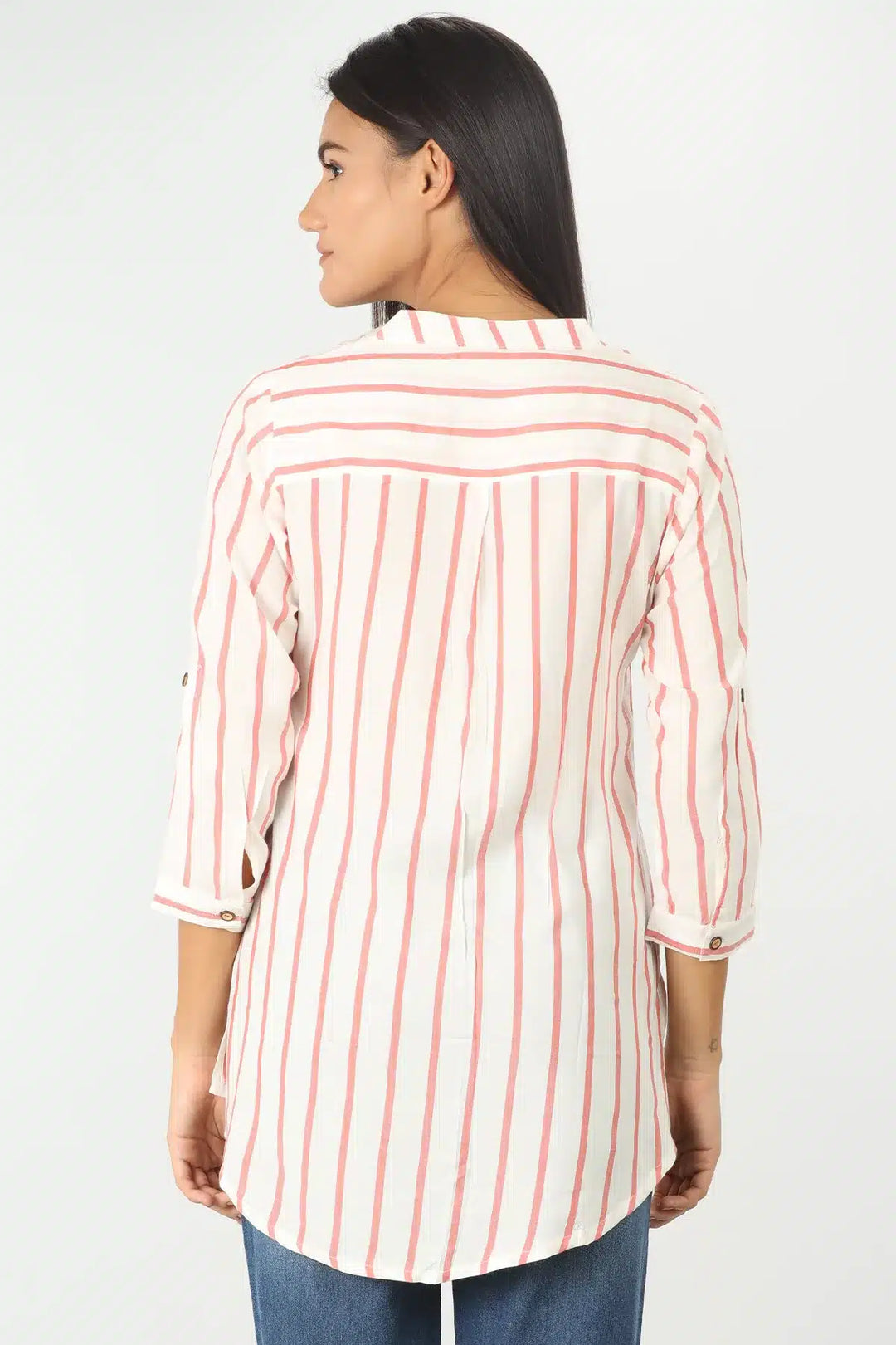 WHITE STRIPED SHIRT