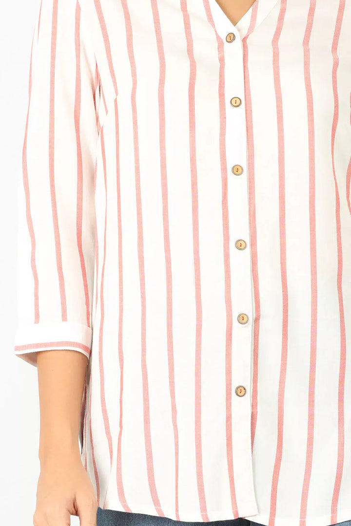 WHITE STRIPED SHIRT
