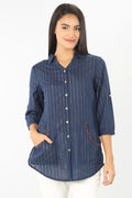 STRIPED BLUE SHIRT
