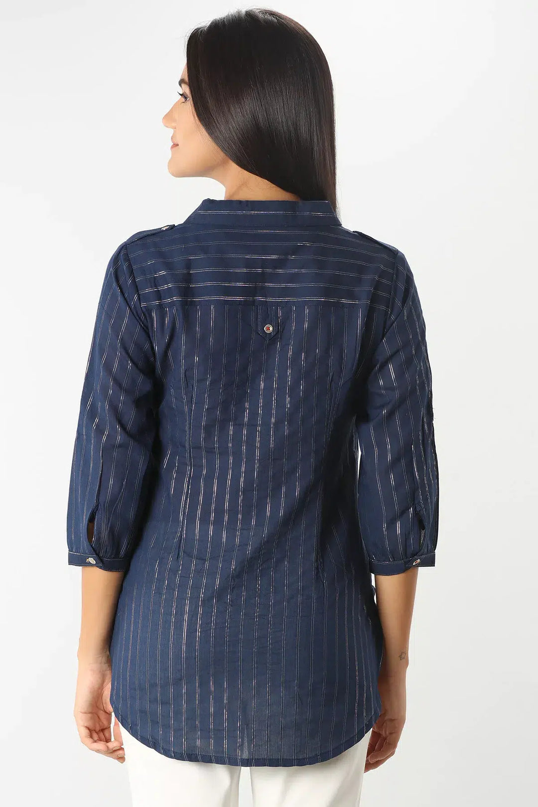 STRIPED BLUE SHIRT