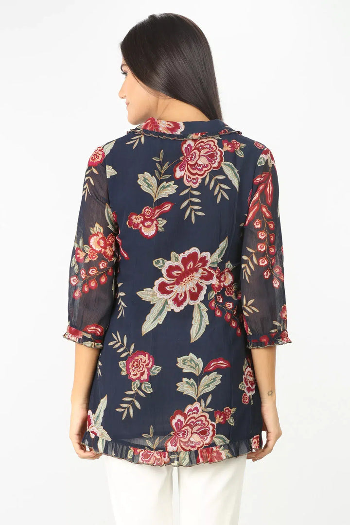 Blue Floral printed Shirt