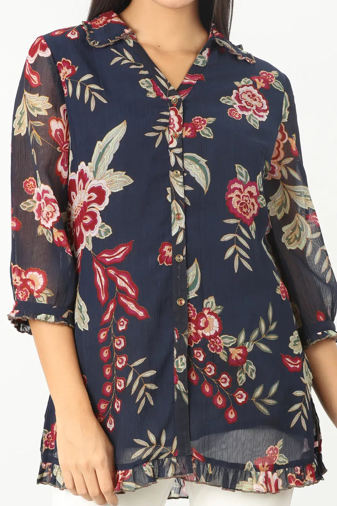 Blue Floral printed Shirt