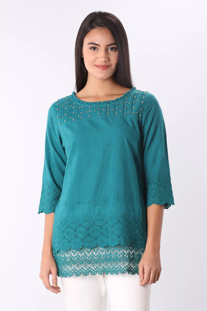 Dark Blue Cotton Top