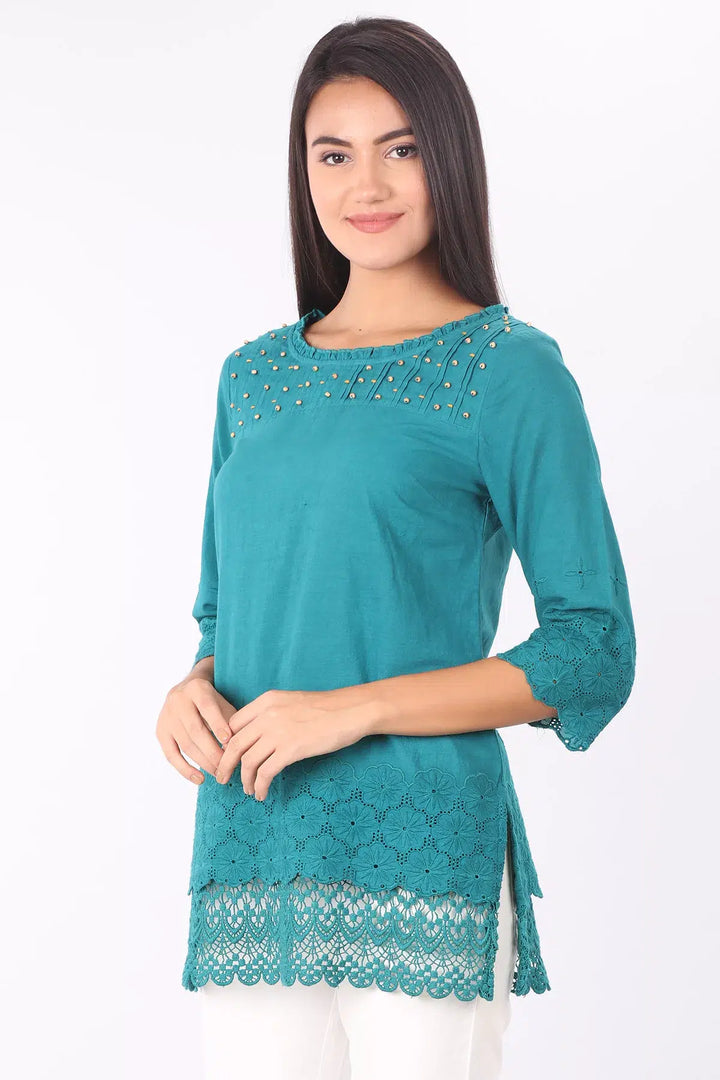 Dark Blue Cotton Top