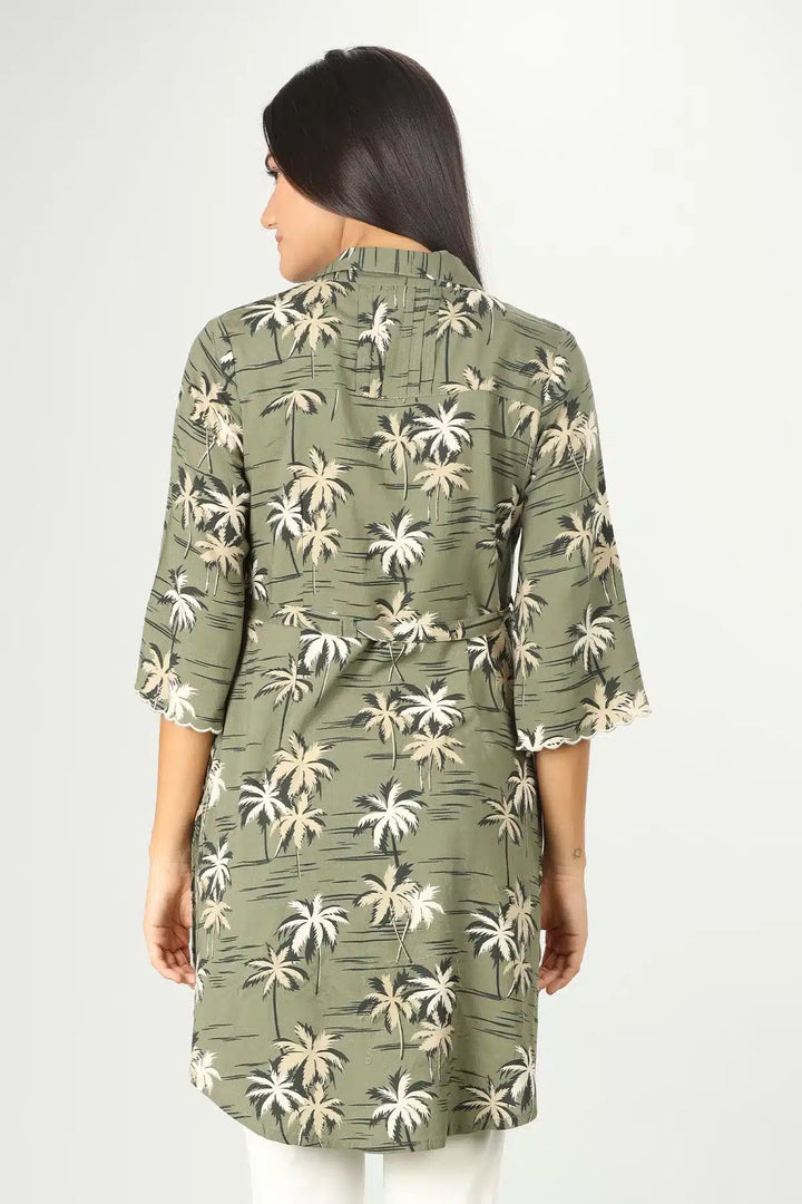Sage Green rayon printed Tunic