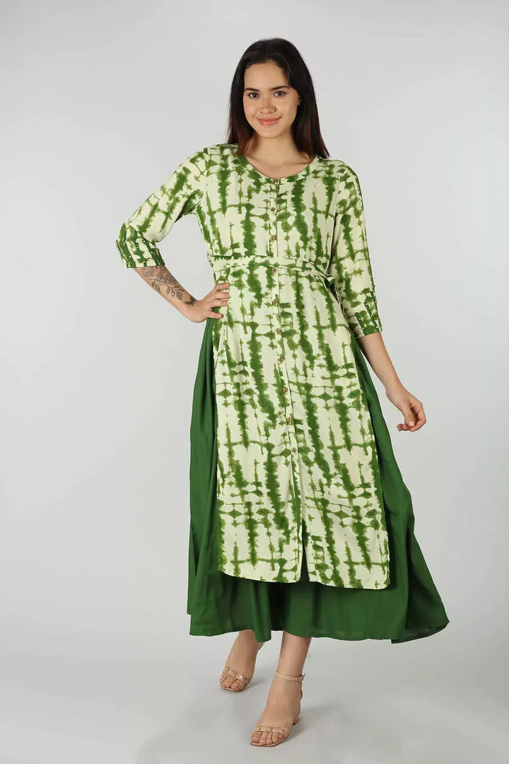 Green Tie &amp; Dye Maxi Dress