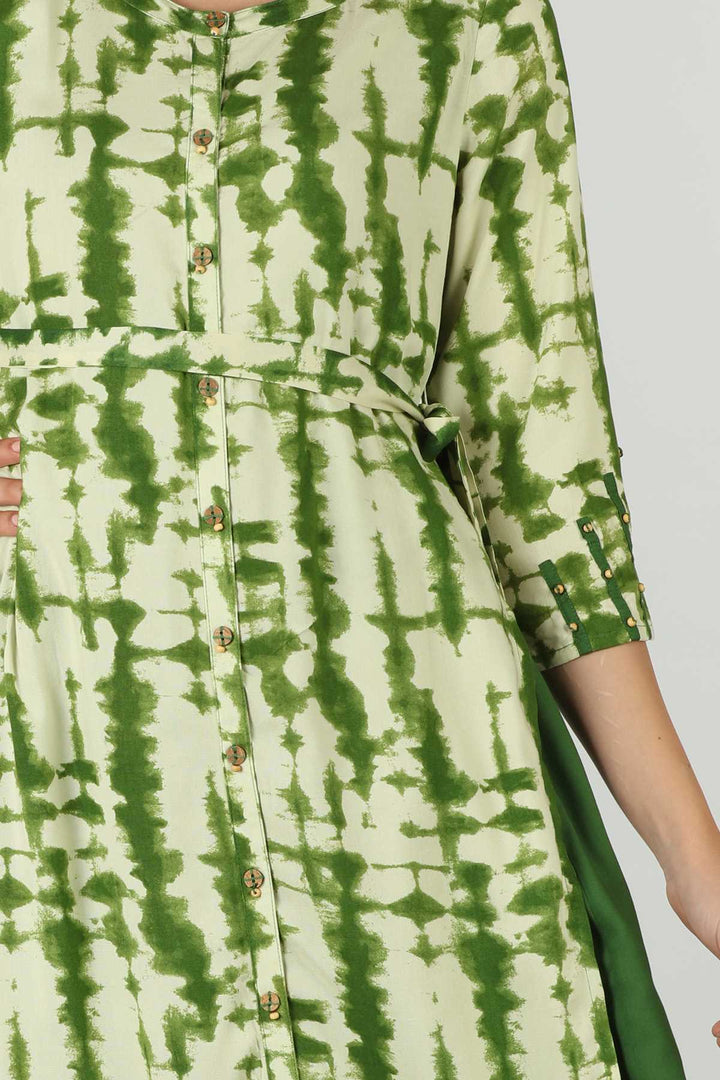 Green Tie &amp; Dye Maxi Dress
