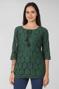 Green Lace Top
