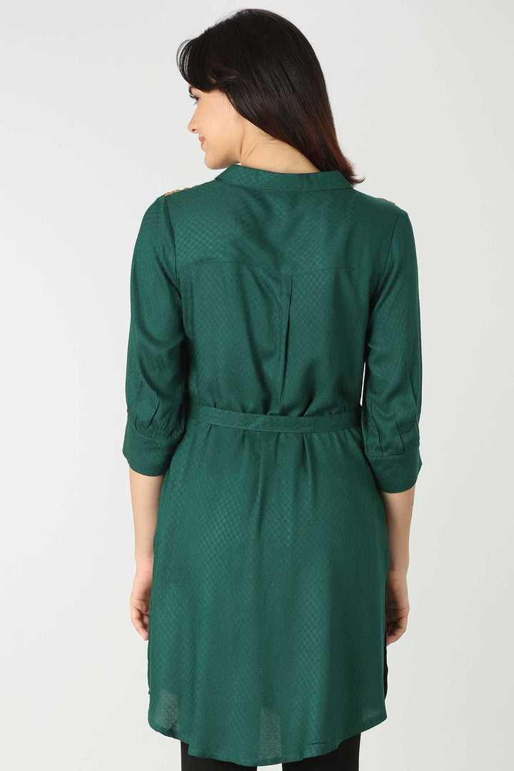 Rayon Green Handcrafted Shirt