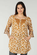 Mustard Rayon Handcrafted Top