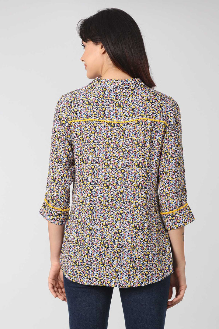 Multicolour Calci Crepe Printed Top