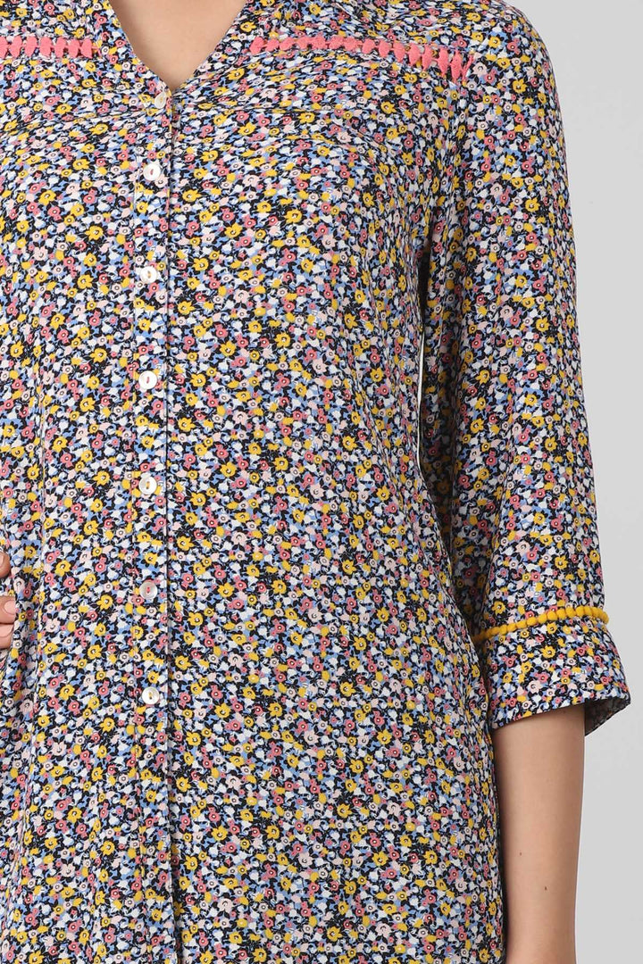 Multicolour Calci Crepe Printed Top