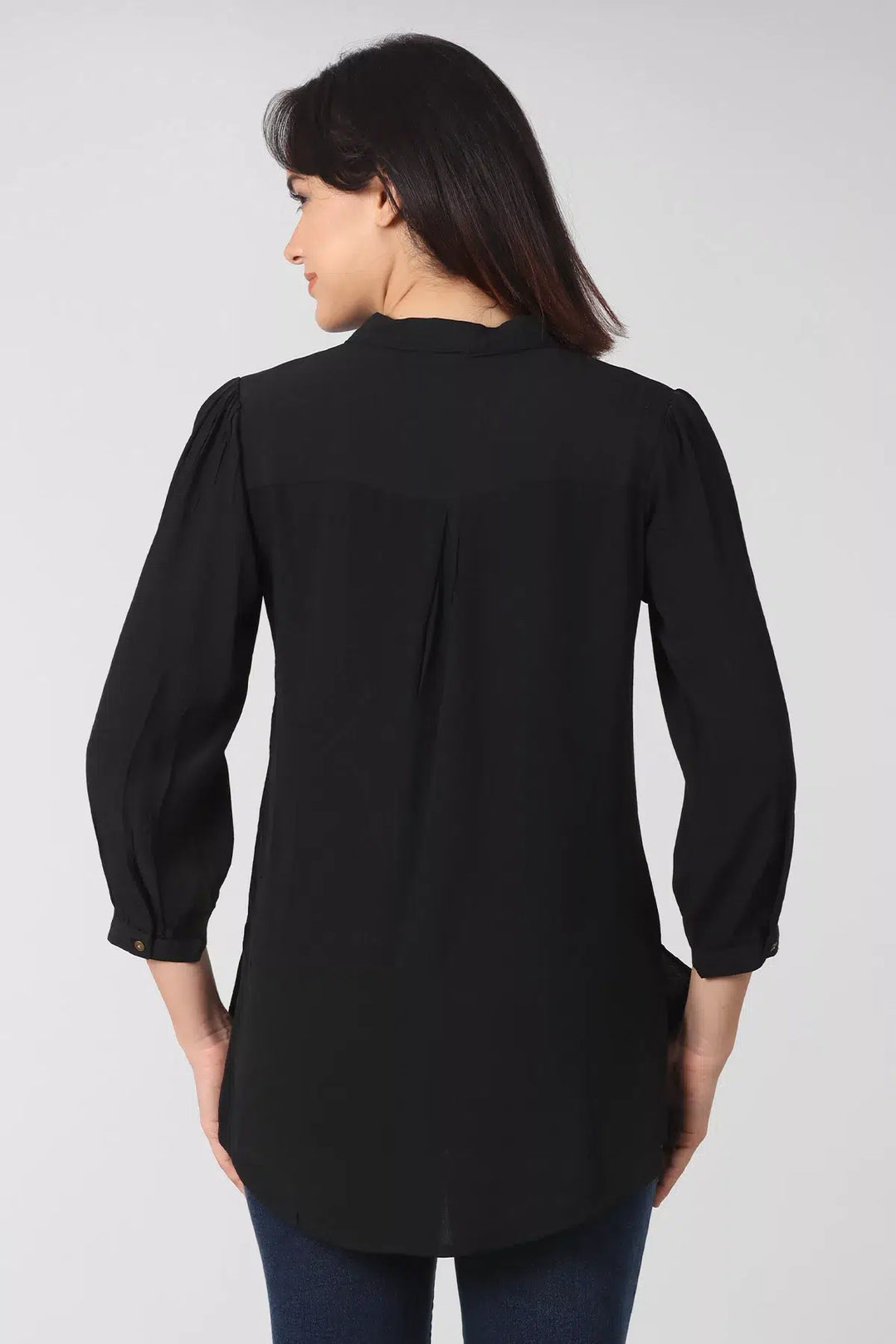 Solid Black High - Low Shirt