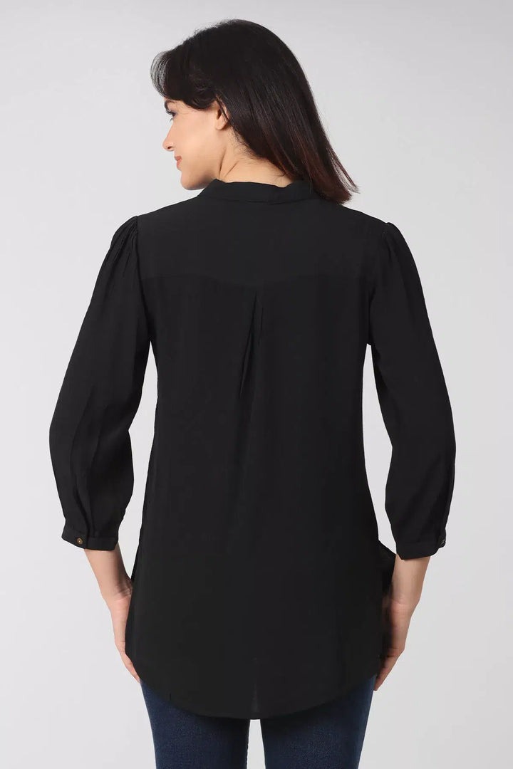 Solid Black High - Low Shirt