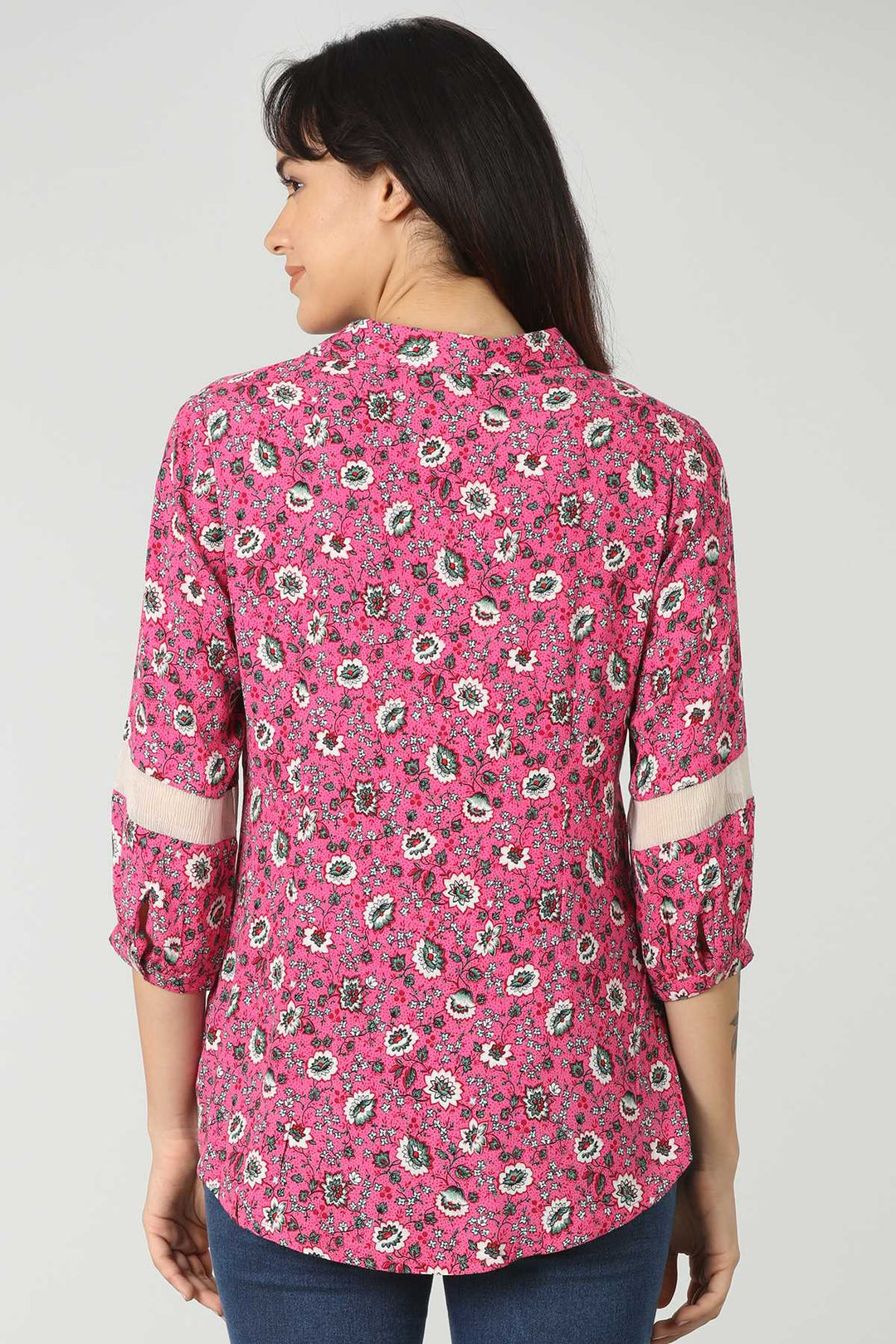 Floral Printed Pink Shirt
