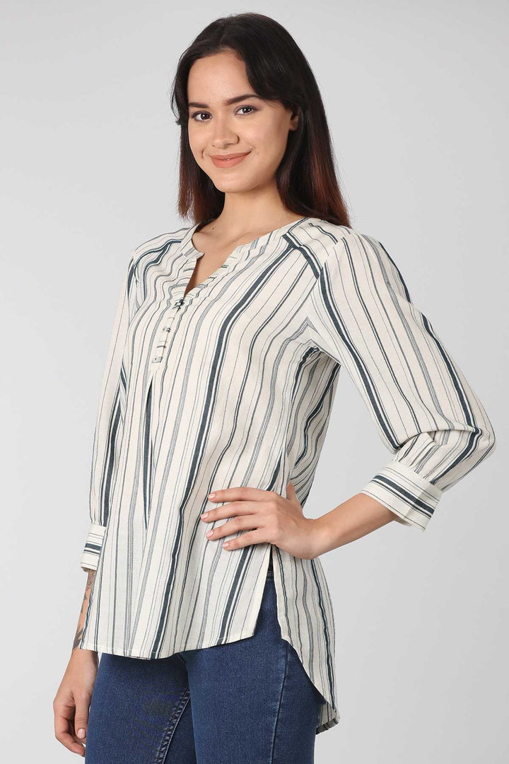 Off White Stripes Cotton Shirt