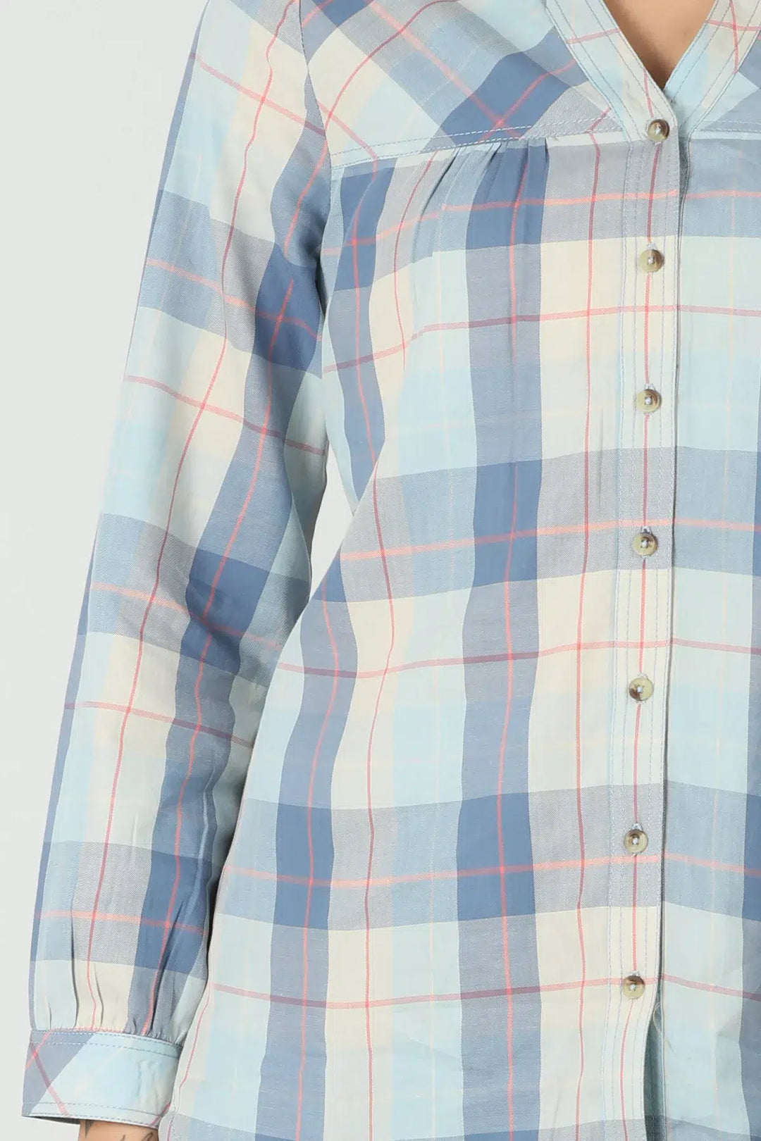 Blue regluar fit check shirt