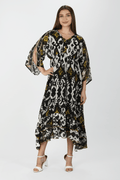 Charcoal Black Chiffon Maxi Dress