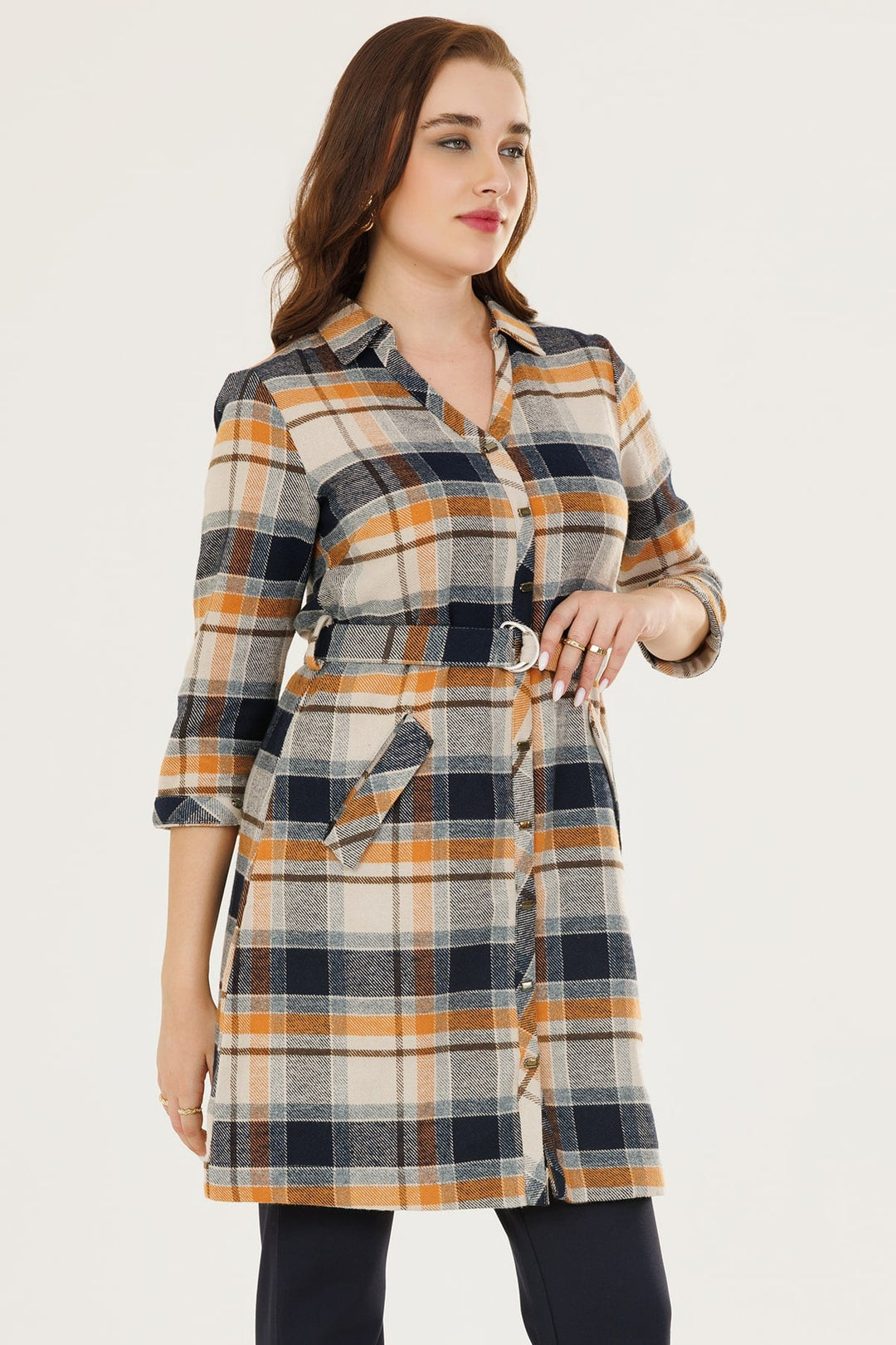 Winter Tunic in Blue Check