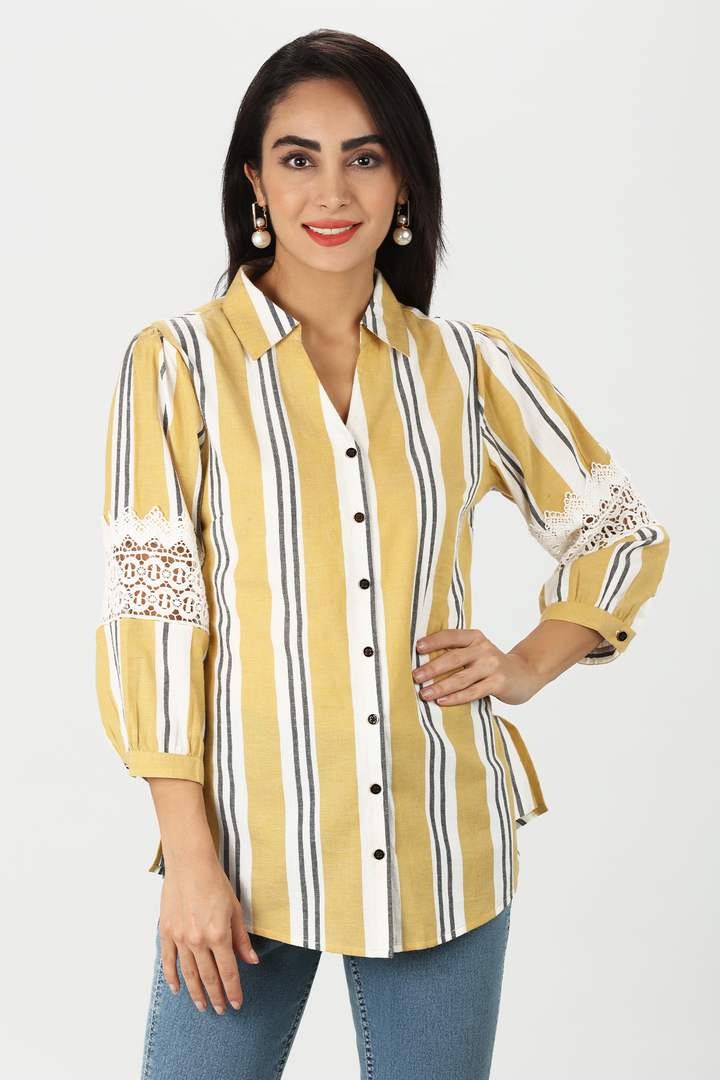 Striped Collared Shirt