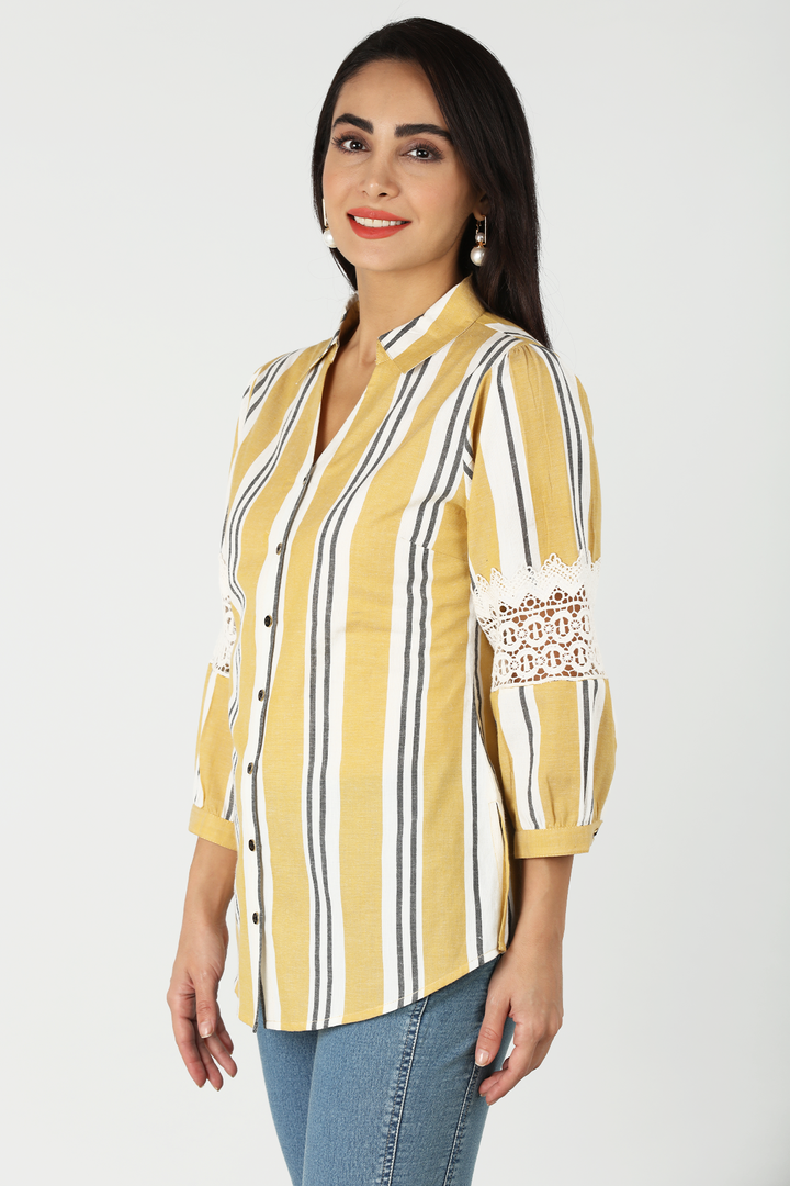 Striped Collared Shirt