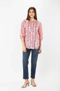 Pink Georgette Printed Casual Top
