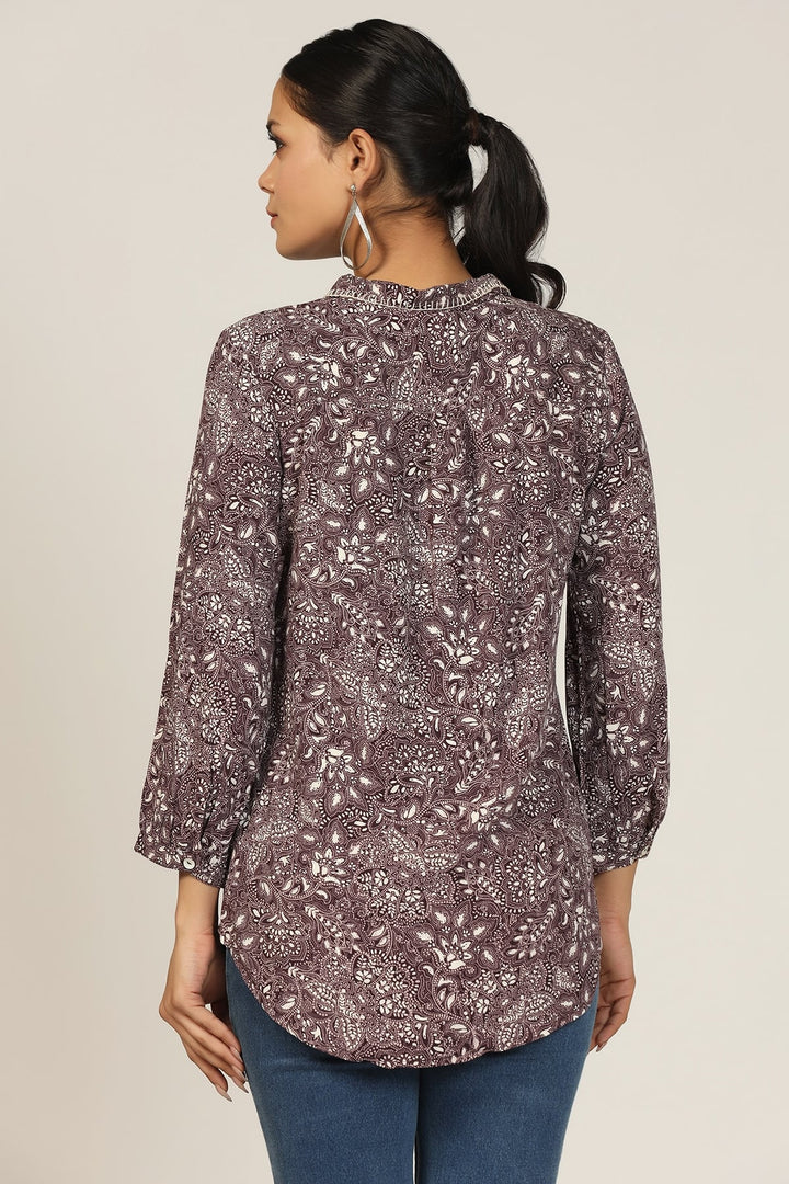 Vibrant Purple Printed Shirt