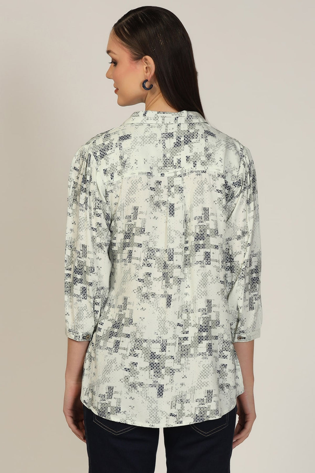 Light Green Rayon Collared Neck Shirt