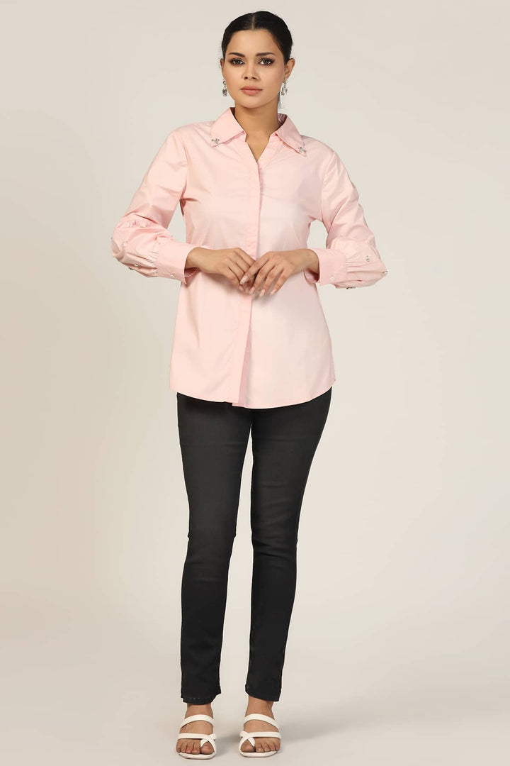 Peach Full Sleeves Shirt