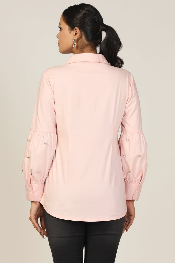 Peach Full Sleeves Shirt