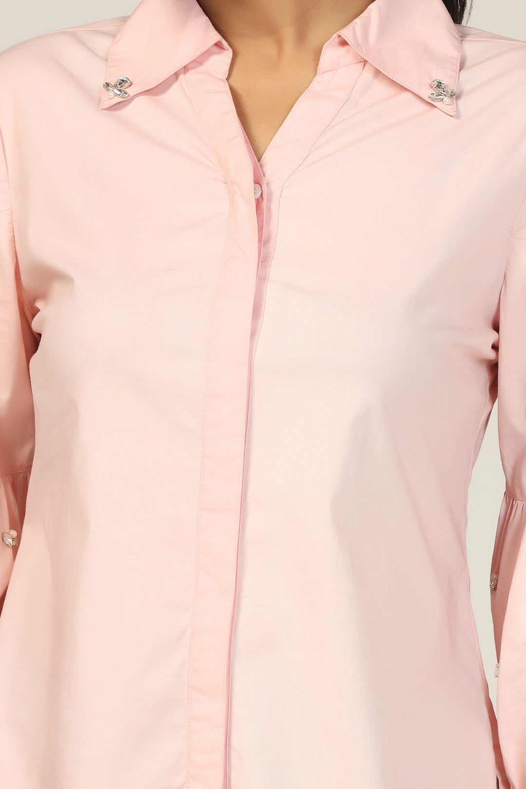Peach Full Sleeves Shirt