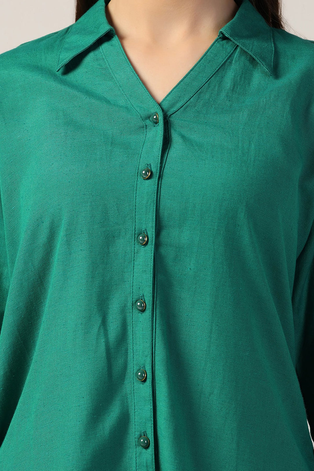 Forest Green Collared Tunic