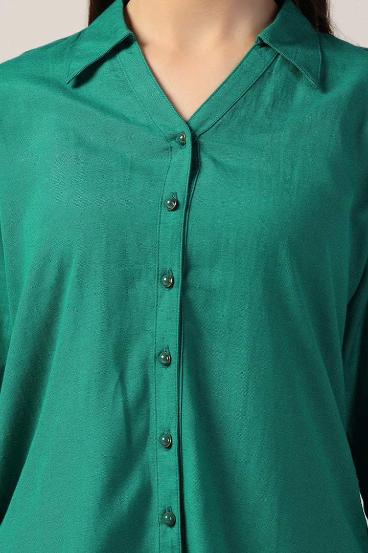 Forest Green Collared Tunic