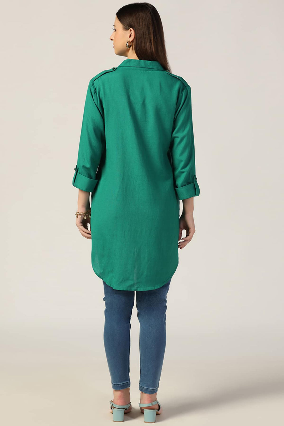 Forest Green Collared Tunic