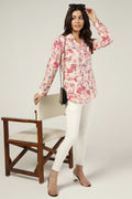 Pink Printed Rayon Shirt